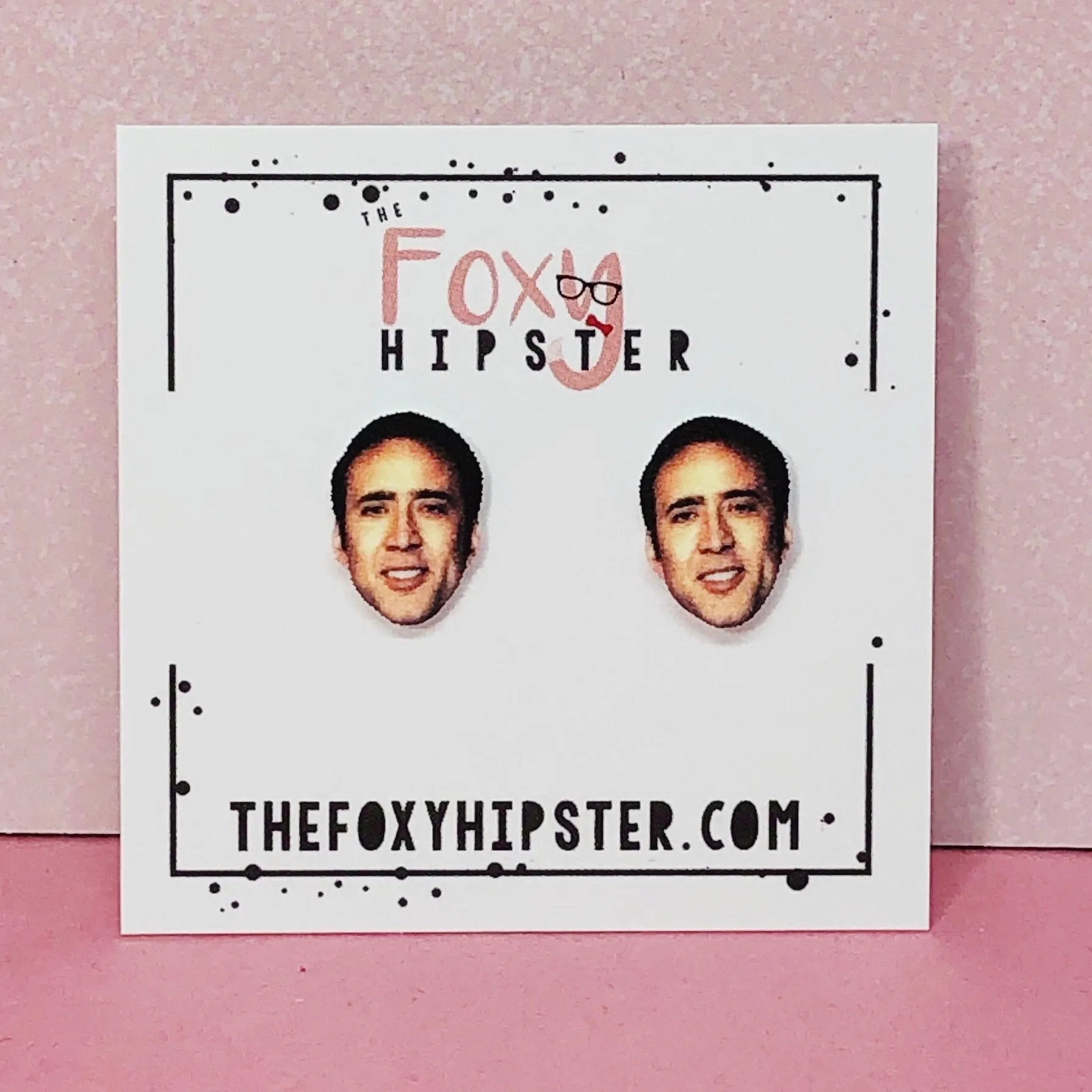 Nicholas Cage Stud Earrings