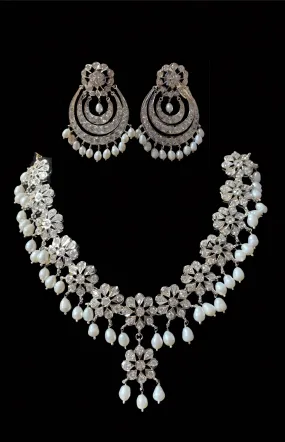 NS211 Malavika necklace set in fresh water pearls (SHIPS IN 2 WEEKS )