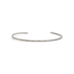 Numerical Cuff 2mm Bracelet in Silver