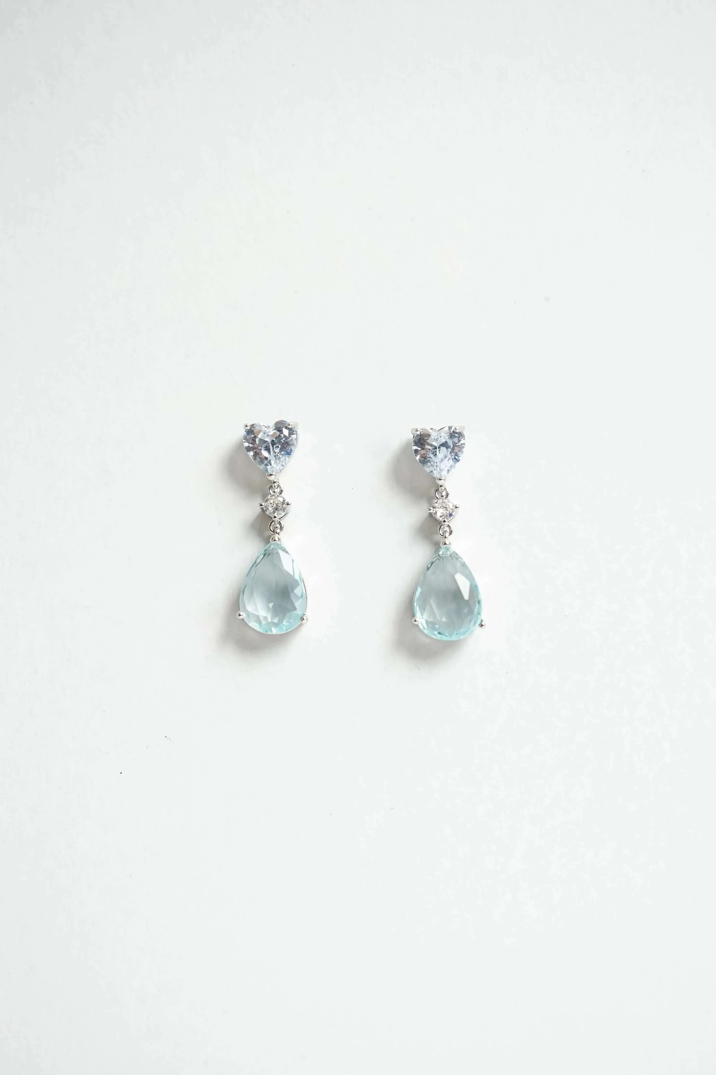 Ocean Breeze Aquamarine & Diamond Cut Earrings | Fashion Earrings in Perth