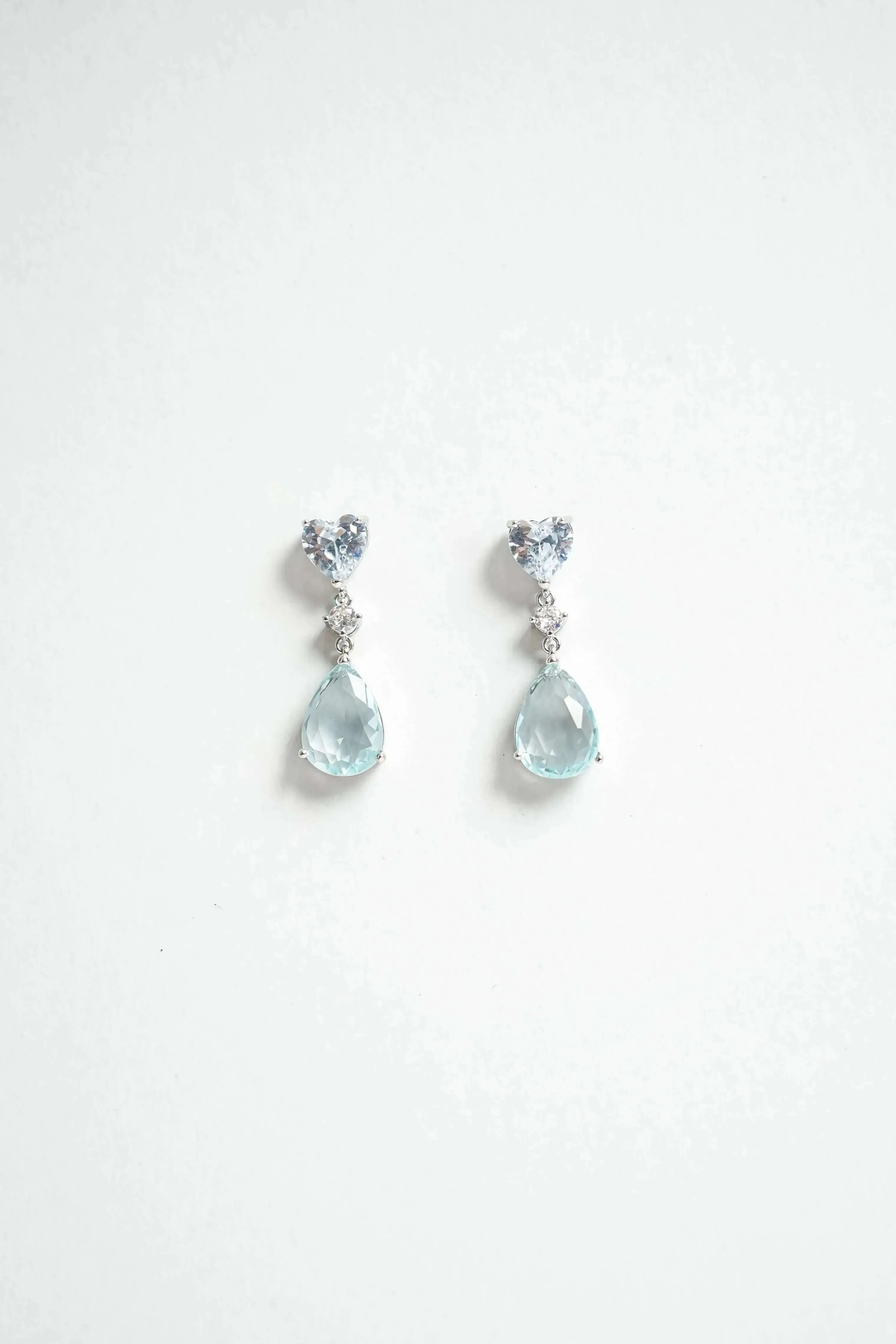 Ocean Breeze Aquamarine & Diamond Cut Earrings | Fashion Earrings in Perth