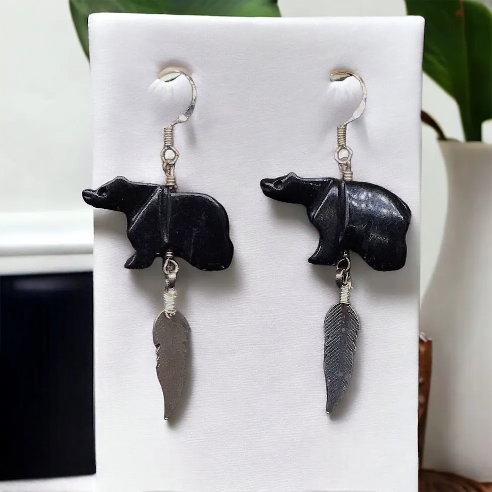 OLDTRIBES™ Silver Sterling Black Earrings