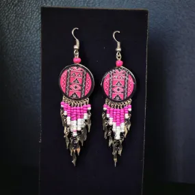 OldTribes™ Southwestern Round Pink Earrings