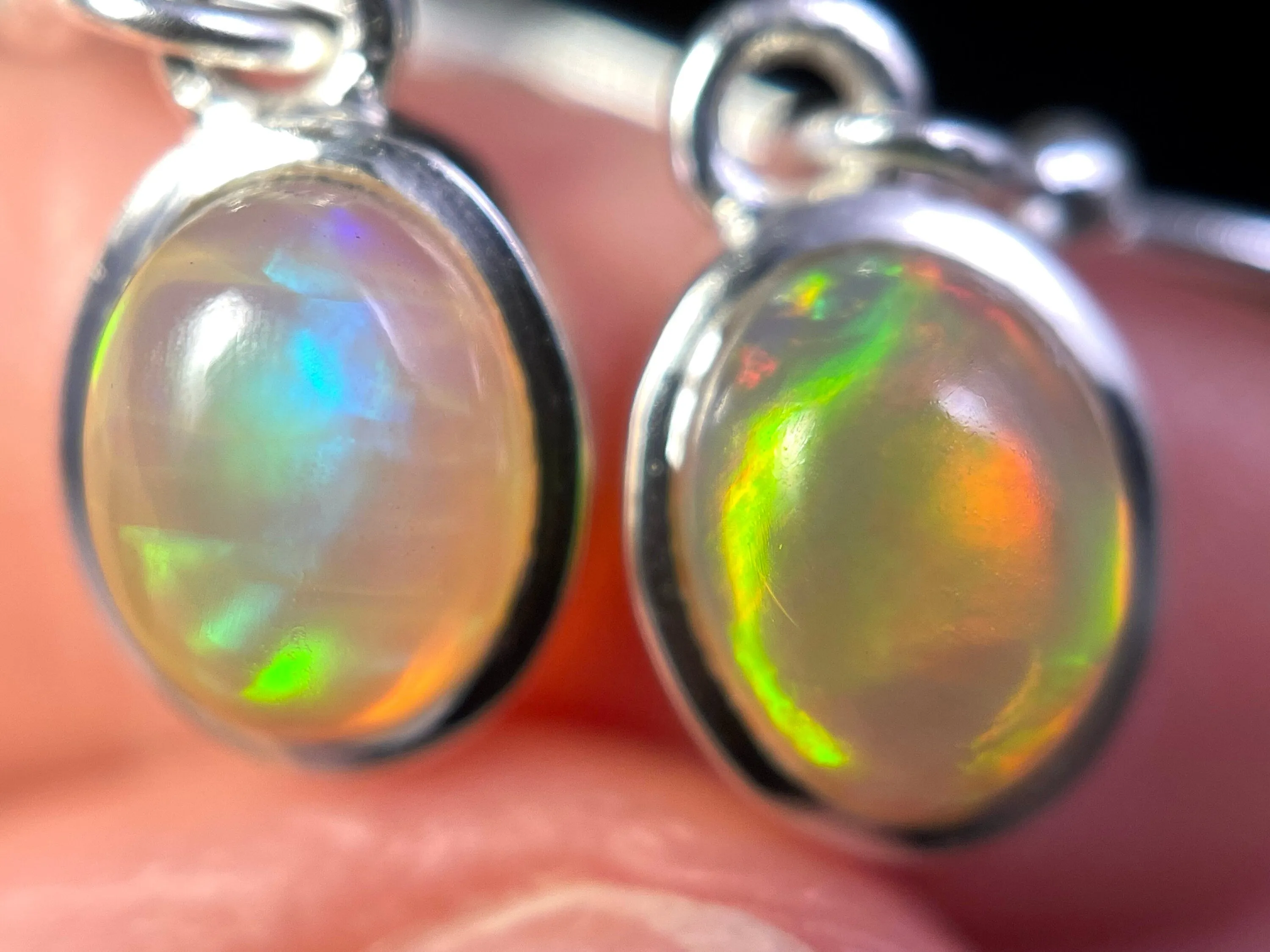 OPAL Earrings - Sterling Silver, Bridal Earrings Opal, Opal Jewelry, Welo Opal, 49117