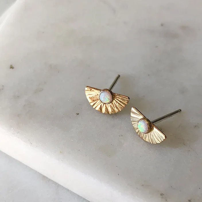 Opal Sunburst Earrings