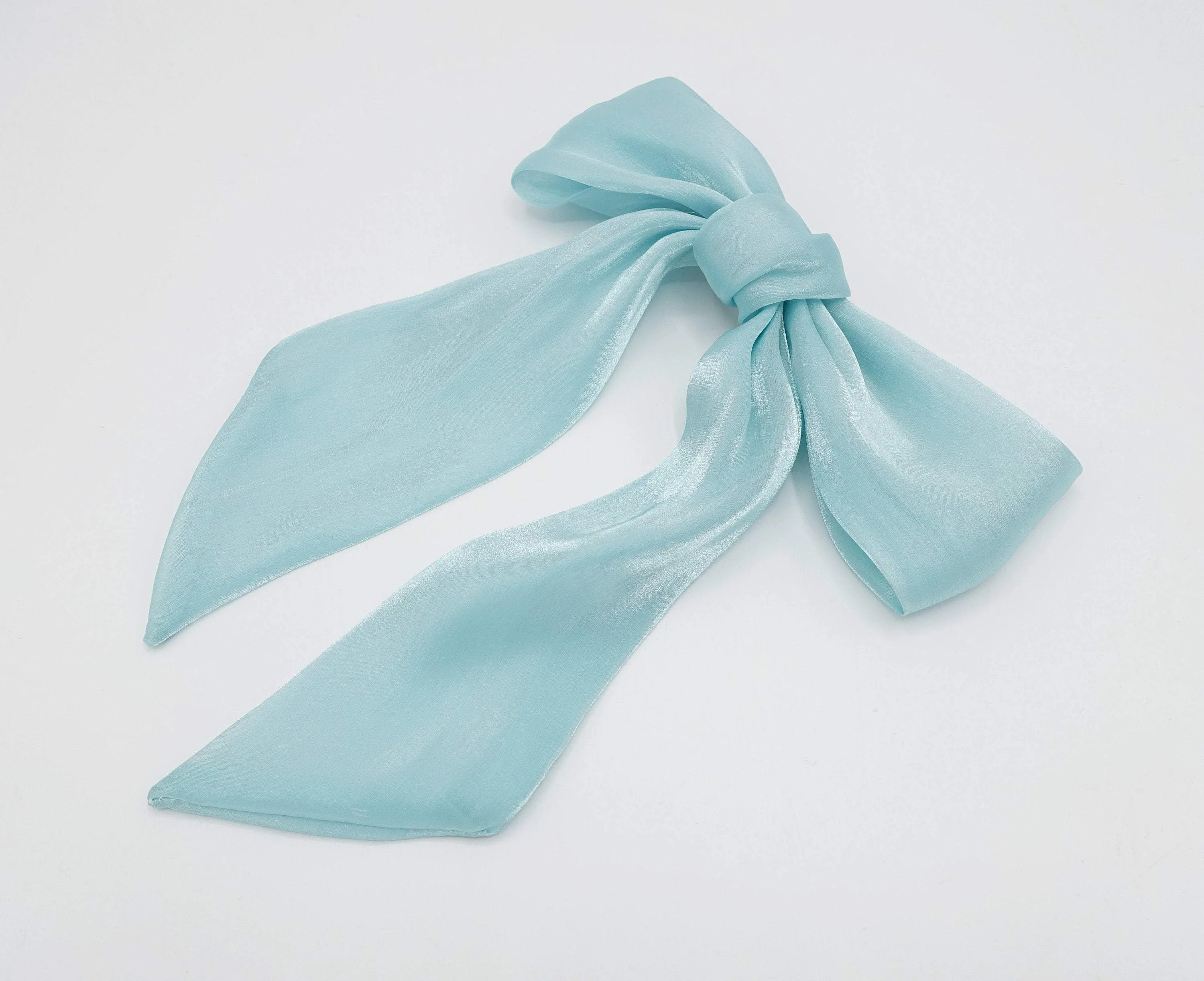 organza tail hair bow big stylish hair accessory for women