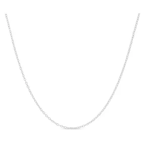 Paris Jewelry 18k Cable Chain Necklace Italian, 18 Inches Length Plated