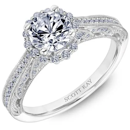 Parisi Round Halo Engagement Ring