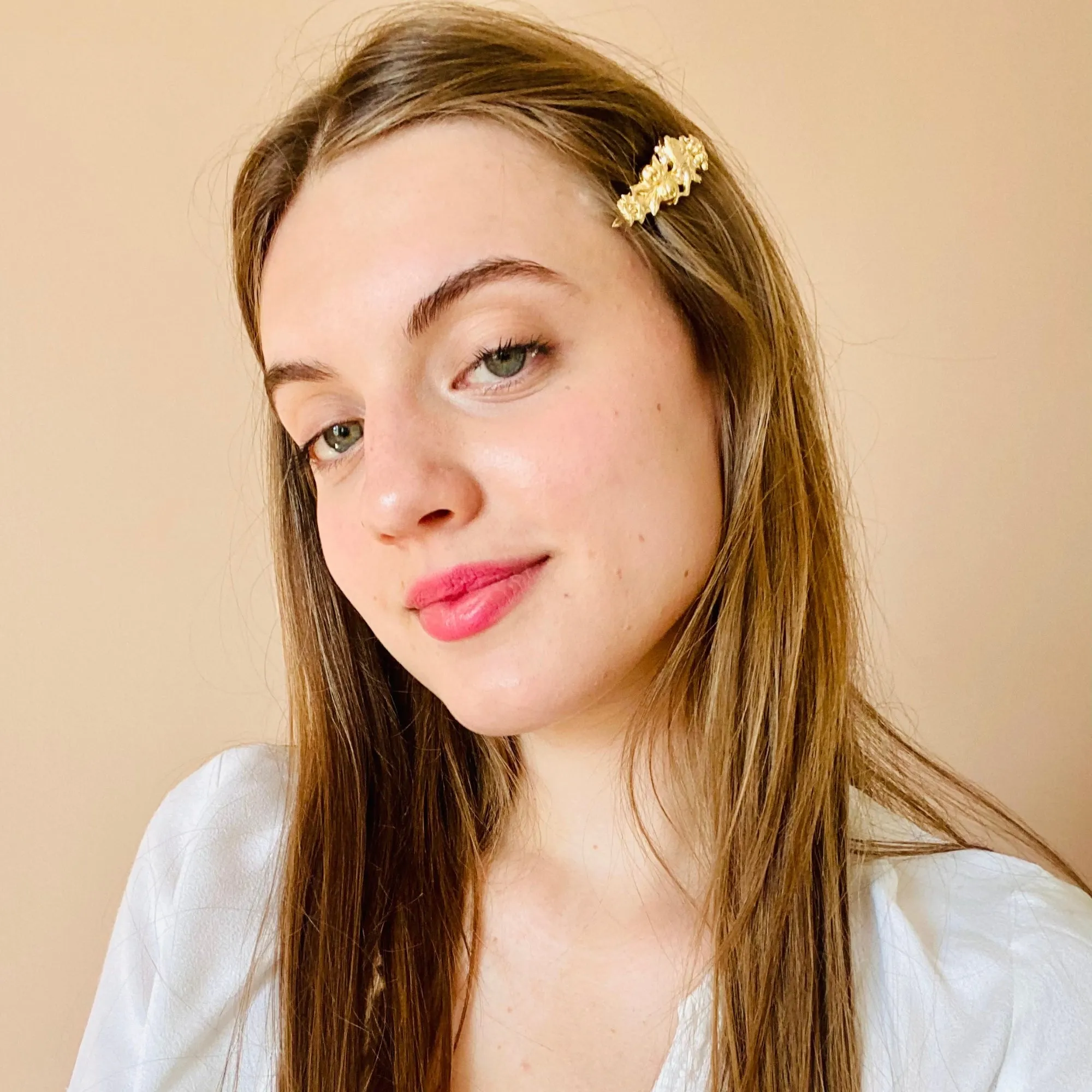 Petite barrette dorée Silvia