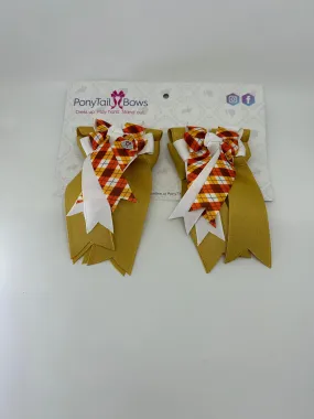 PonyTail Bows- Falling In Tan