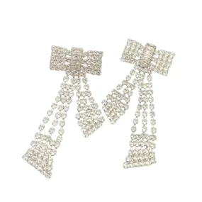 Pre Order:  Retro Bow Zircon Earrings