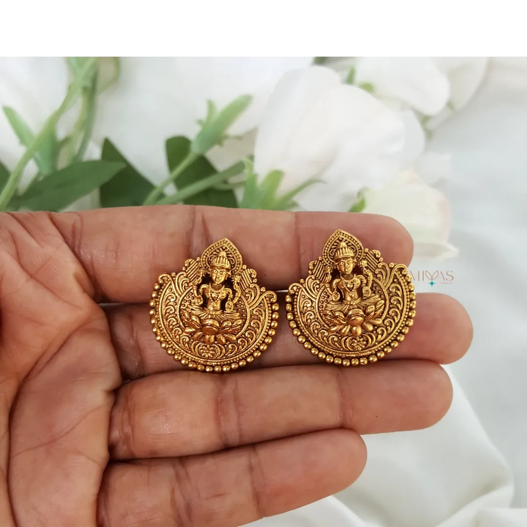 Pretty Looking  Antique Lakshmi Motif Earring