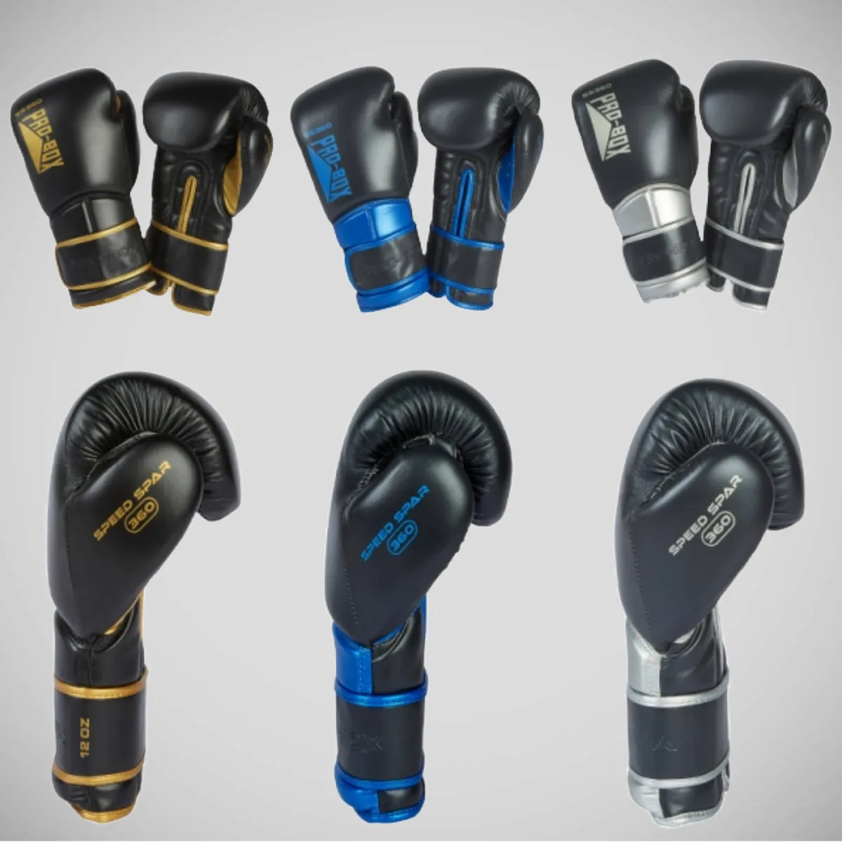 Pro-Box Speed Spar Boxing Gloves Black/Gold