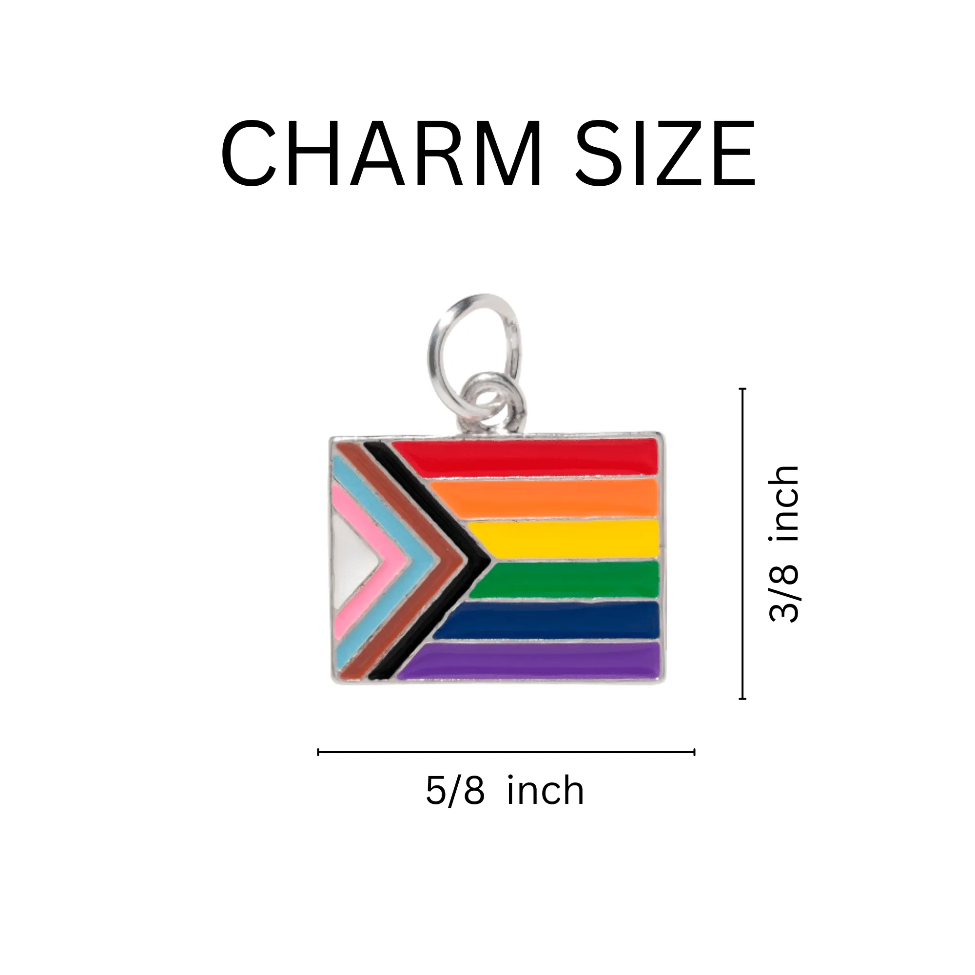 "Progress Pride" Flag by Daniel Quasar Hanging Earrings