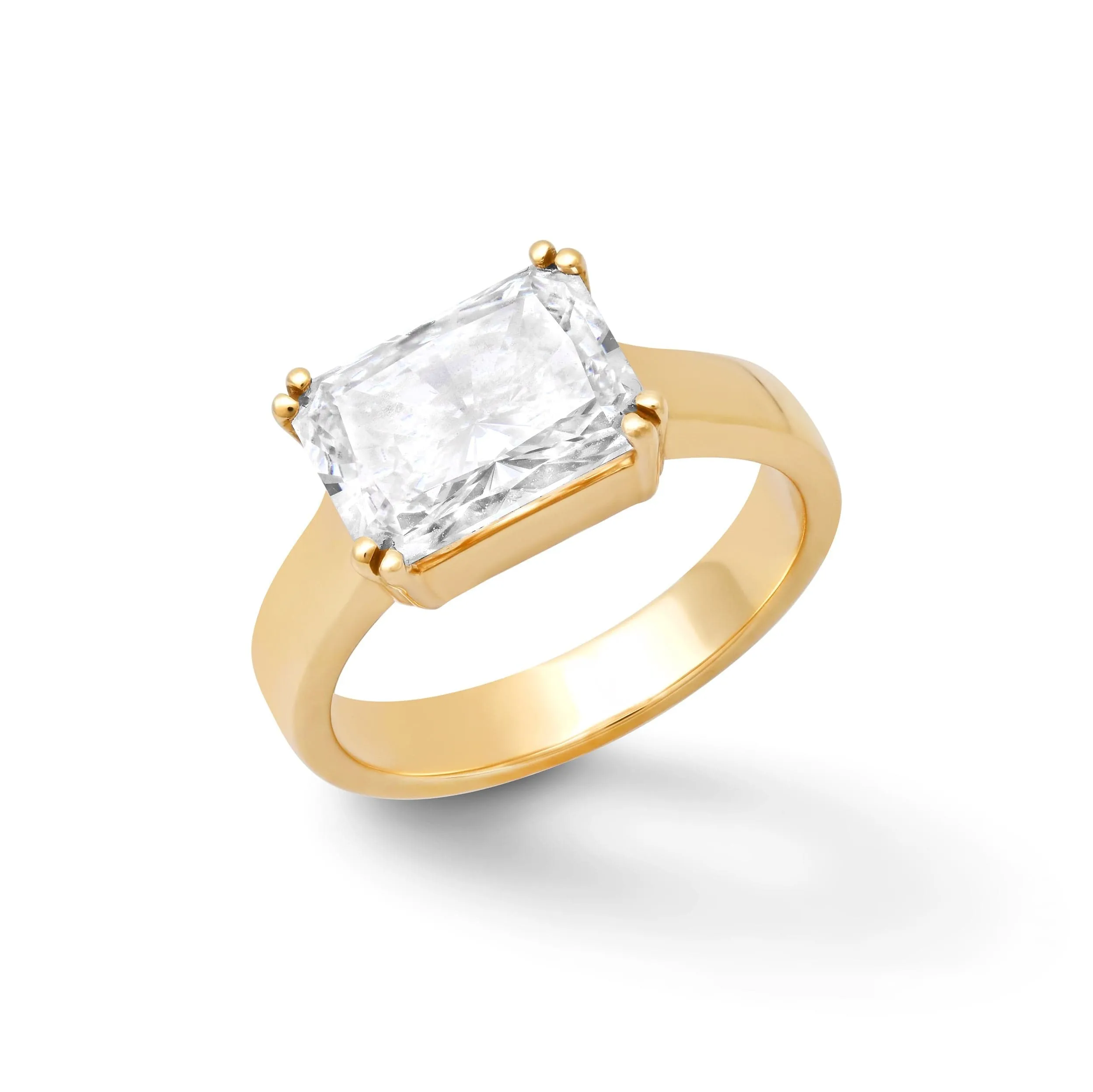 Radiant Cut Diamond Engagement Rings, Lab Grown