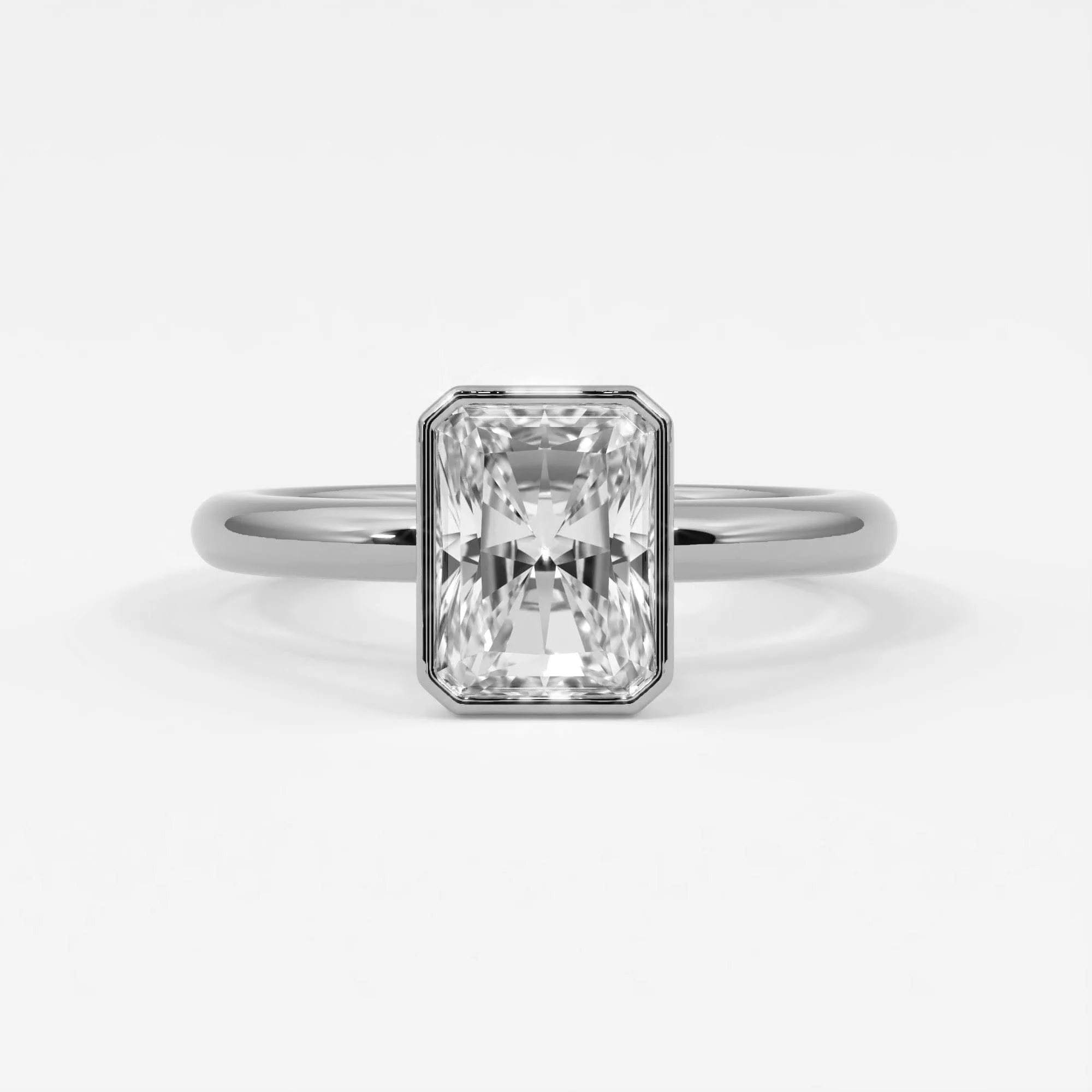 Radiant Cut Diamond Engagement Rings, Lab Grown