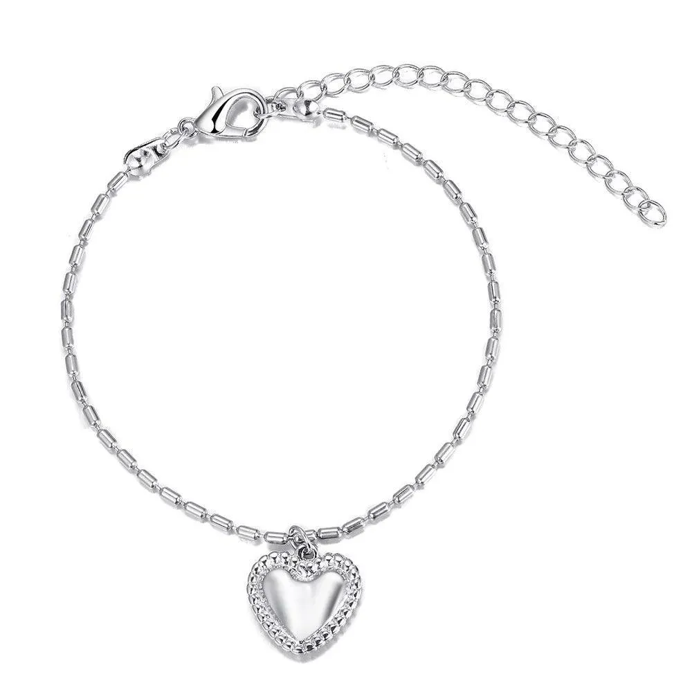 Radiant Heart Chain Bracelet: Y2K Zircon Women's Fashion Jewelry