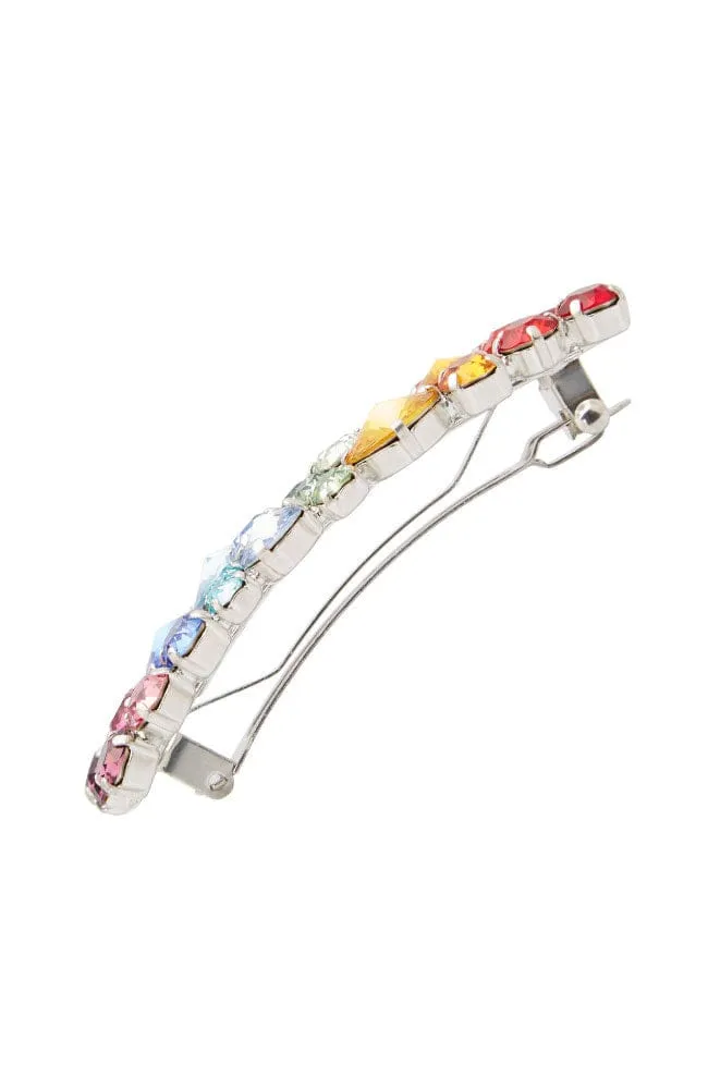 Rainbow Crystal Barrette