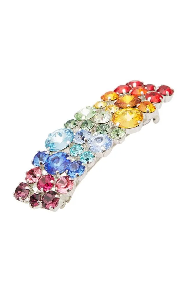 Rainbow Crystal Barrette