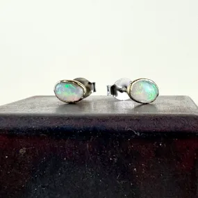 Raw Opal Stud Earrings