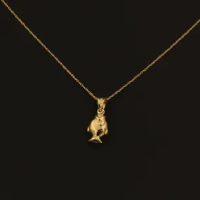 Real Gold Fish Necklace 002