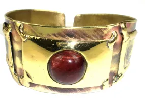 Red Tiger Eye Cuff Brass Images