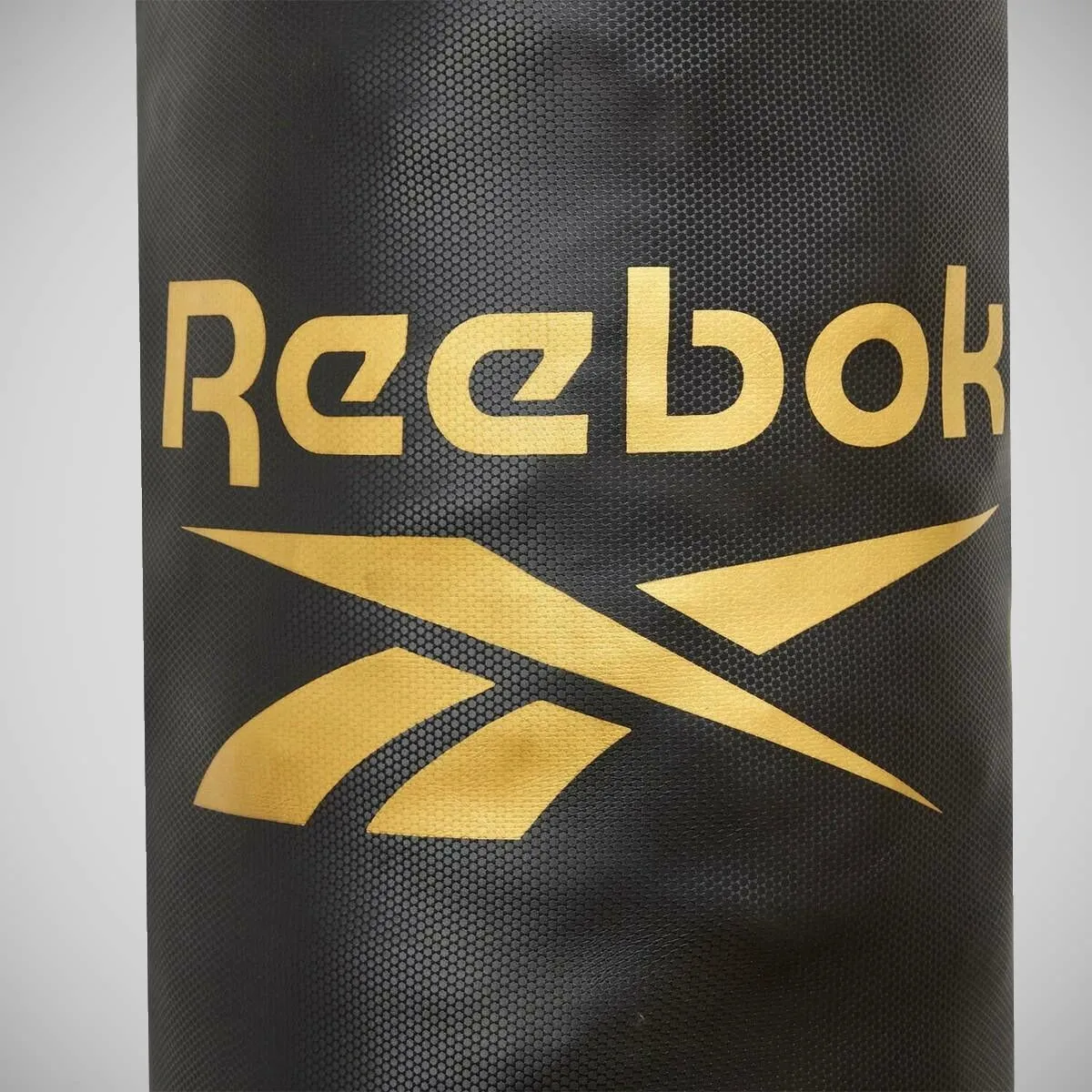 Reebok 4ft Punch Bag and Boxing Gloves Black/Gold