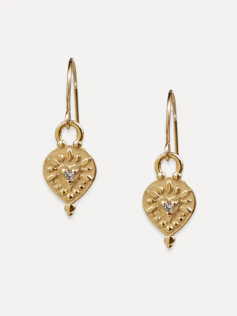 Reya Gold Earrings - "Love Conquers All"