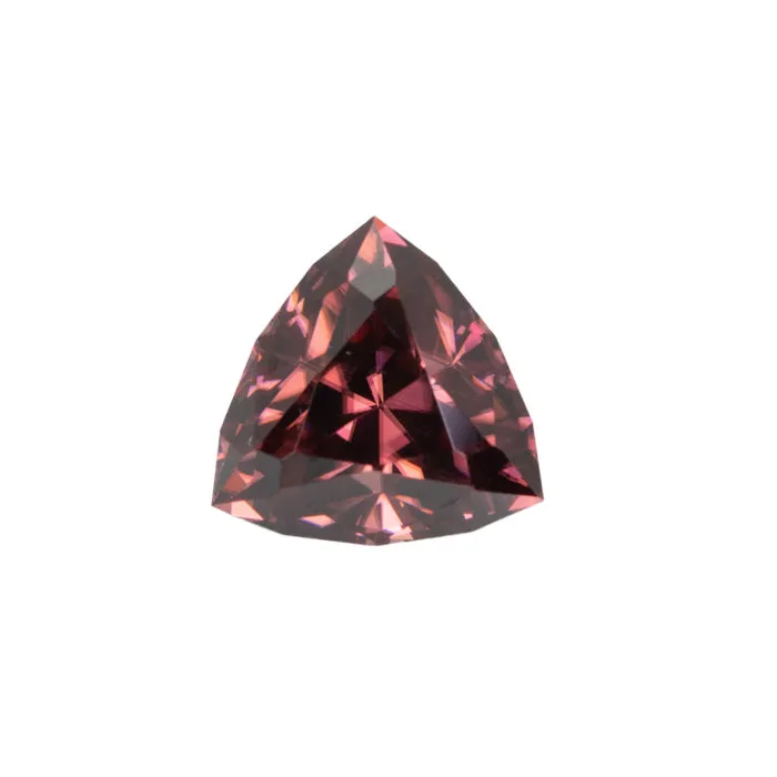 Roger Dery 6.07ct Strawberry Zircon Trillion Loose Gemstone