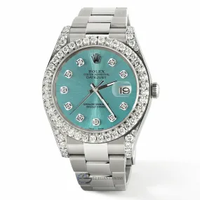 Rolex Datejust 41 126300 4.4CT Diamond Bezel/Lugs/Ice Blue Dial,  TFJ-142508754