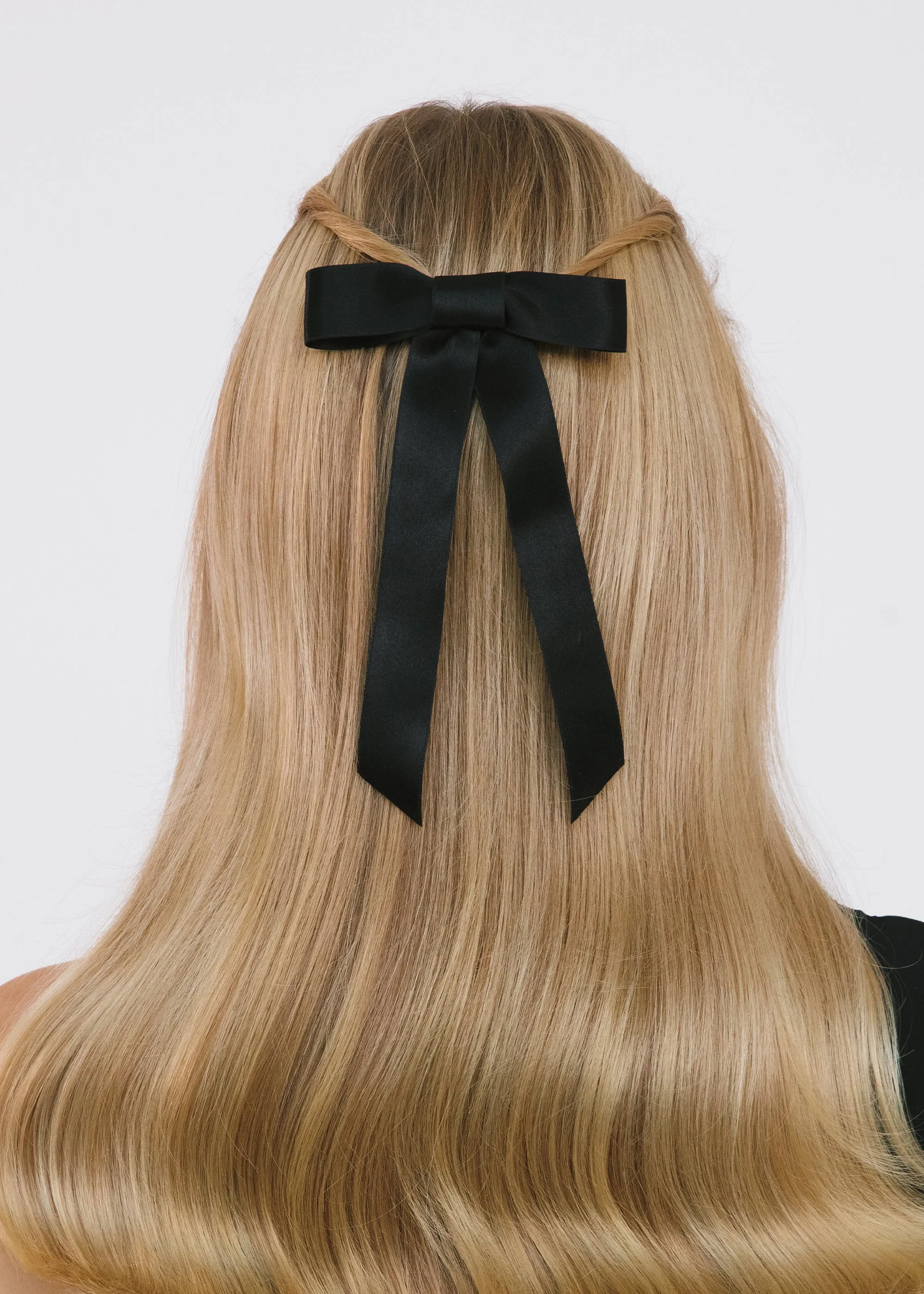 Sasha Bow Barrette -- Black