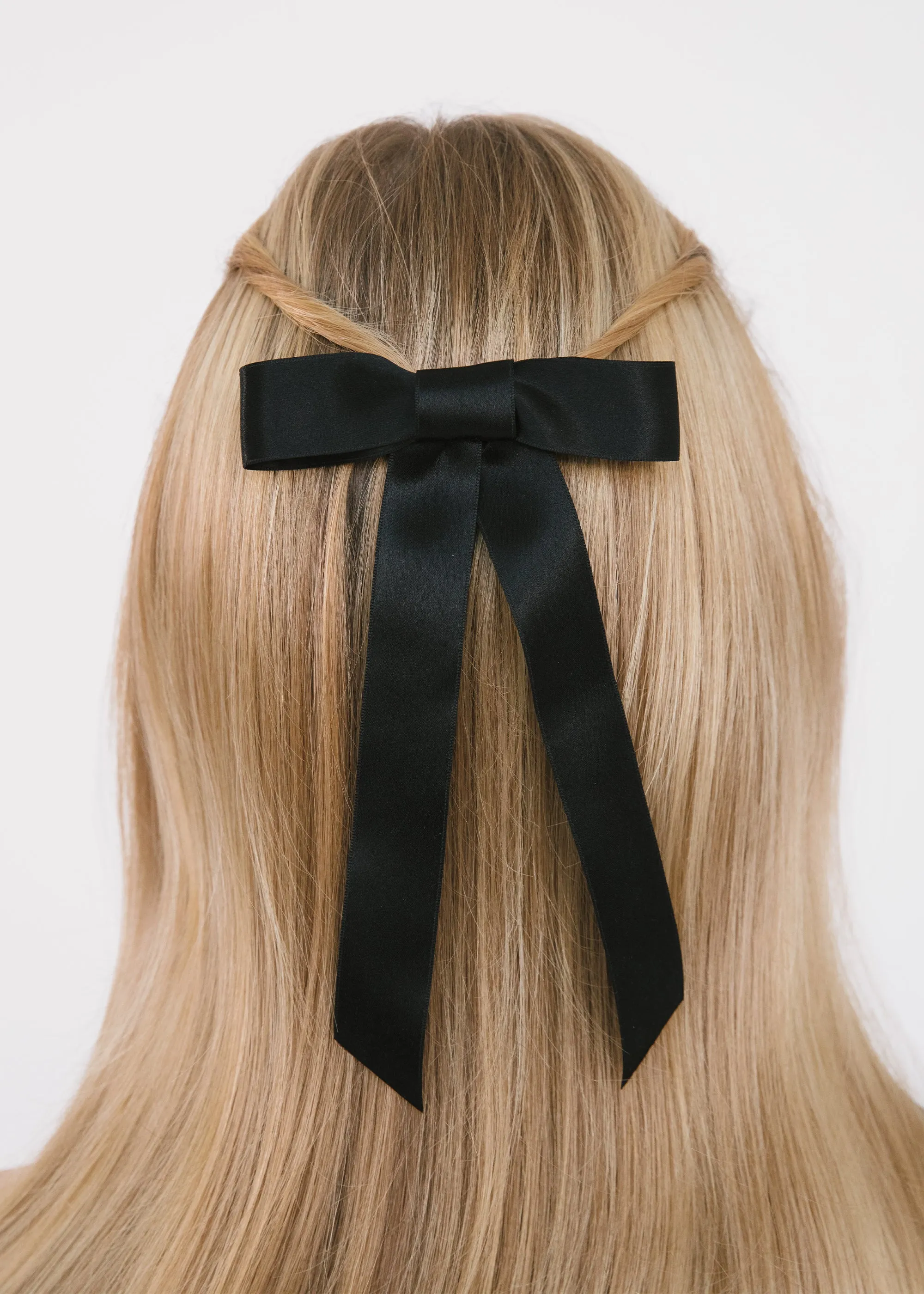 Sasha Bow Barrette -- Black