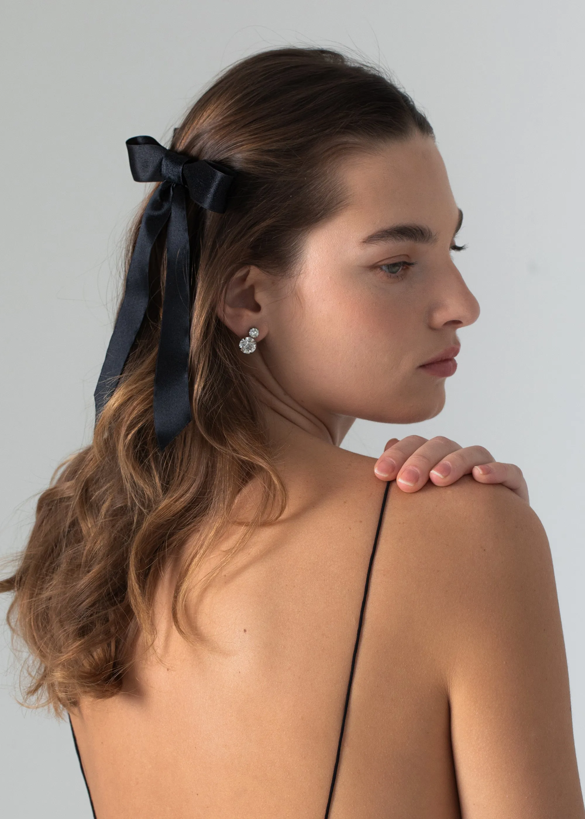 Sasha Bow Barrette -- Black