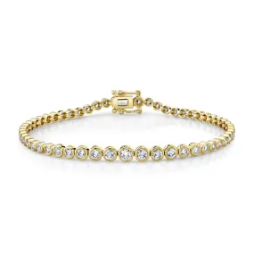 Shy Creation Diamond Bezel Tennis Bracelet, 1.90tw