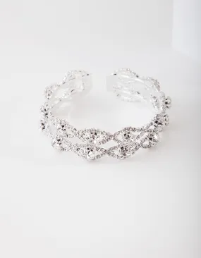 Silver Cup Chain Eye Cuff