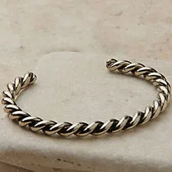 Silver Strike Twisted Silver Cuff Bracelet