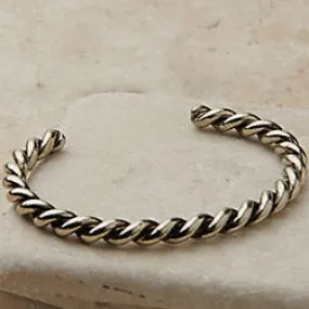 Silver Strike Twisted Silver Cuff Bracelet