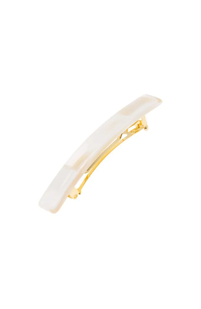 Small Luxury Rectangle Barrette - Classic