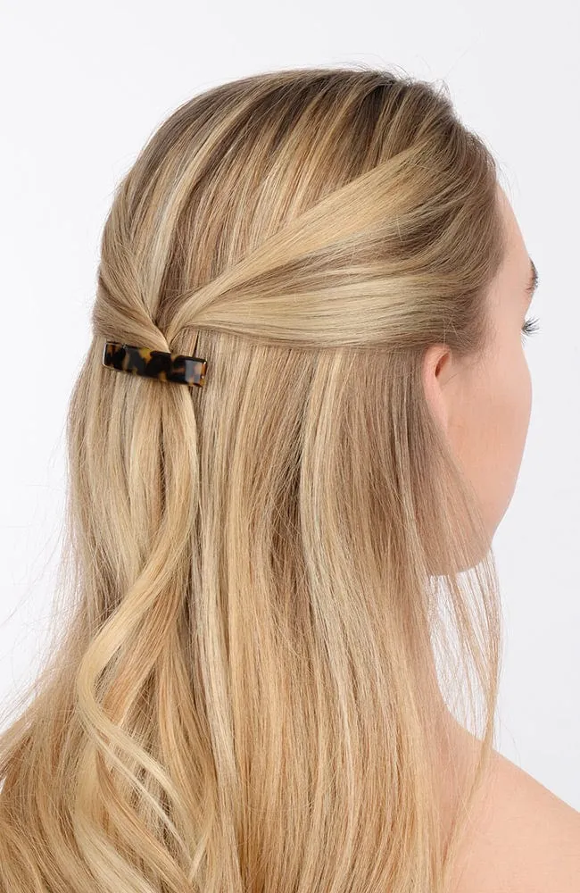 Small Luxury Rectangle Barrette - Classic