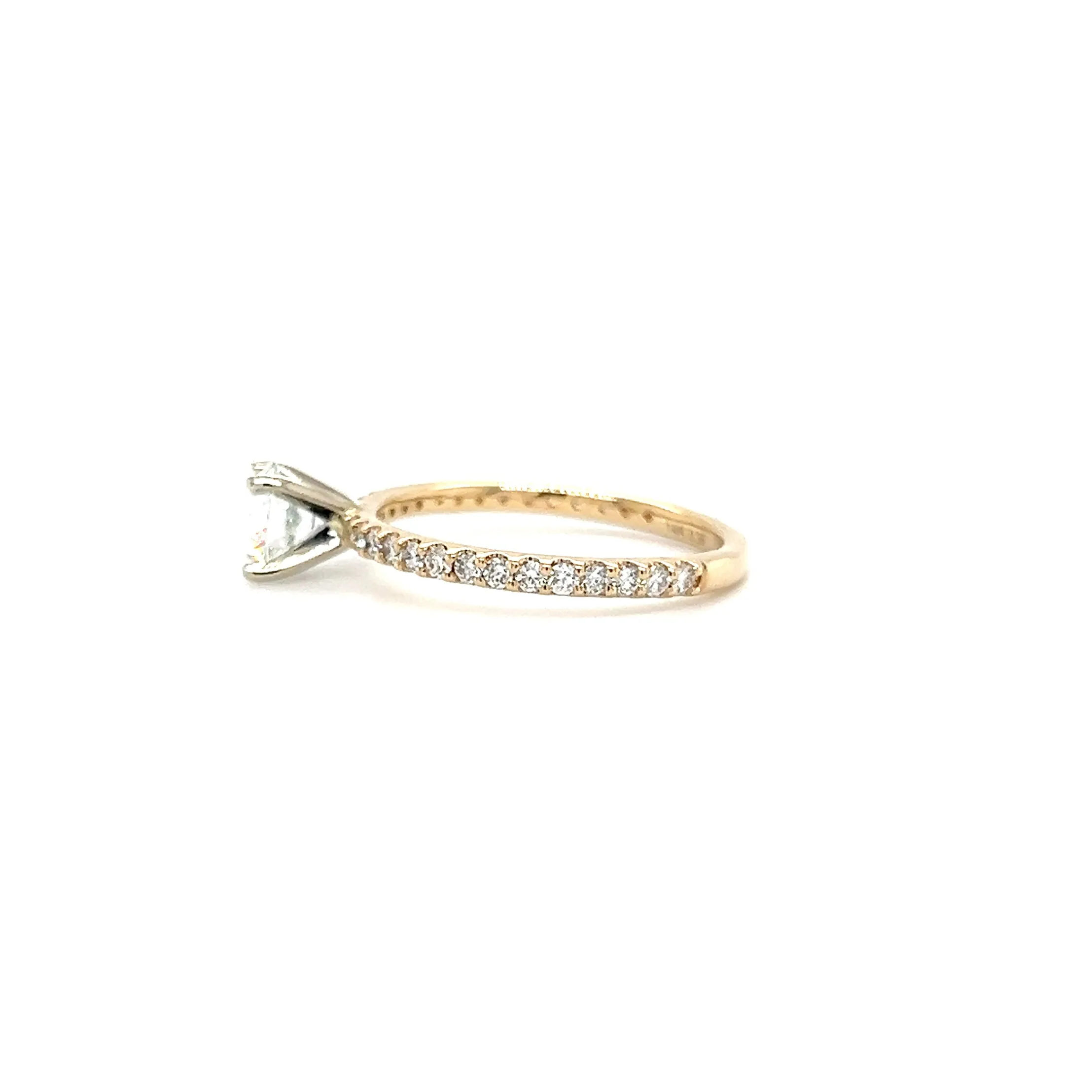 Solitaire Diamond Ring with 1.06ctw of Diamonds in 14K Yellow Gold