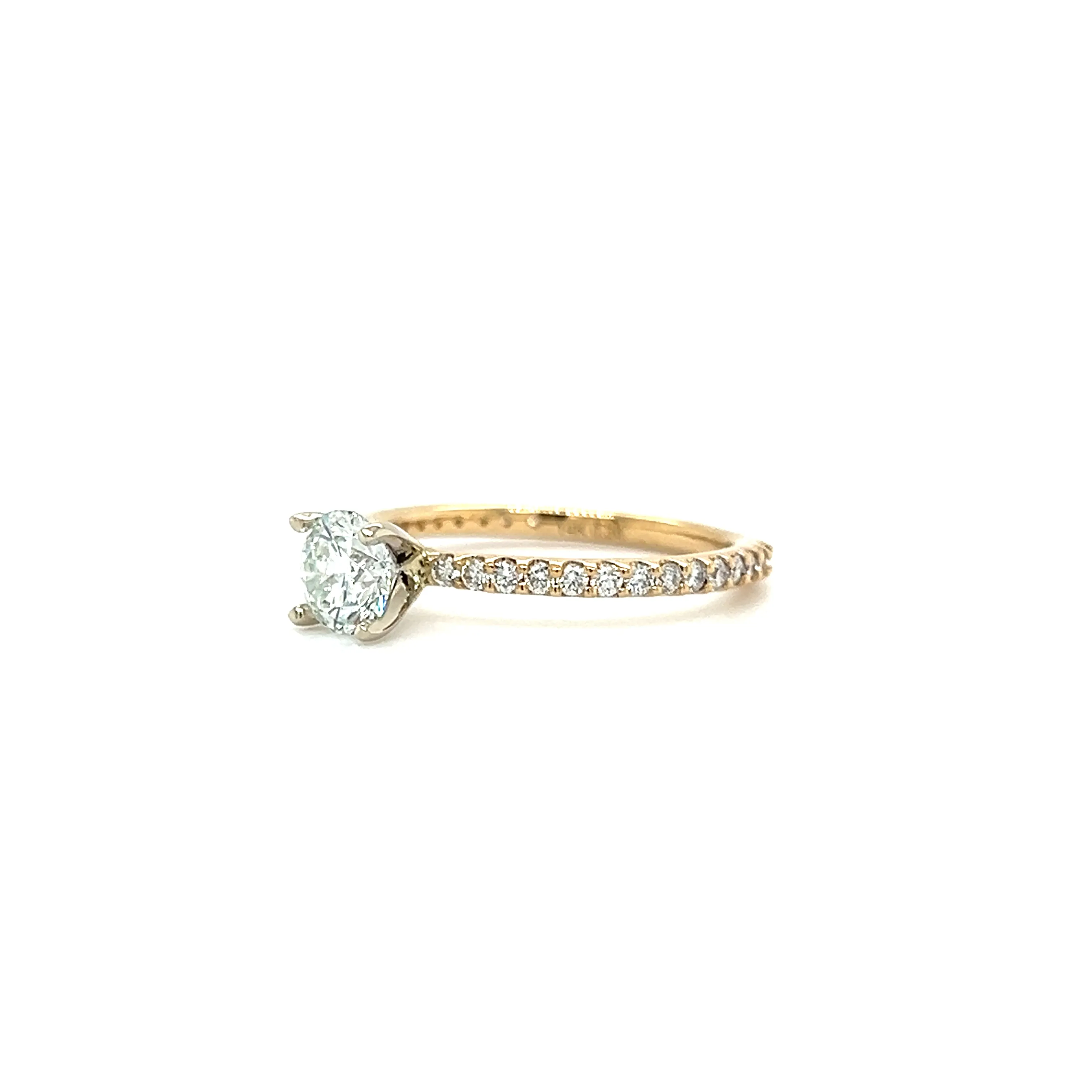 Solitaire Diamond Ring with 1.06ctw of Diamonds in 14K Yellow Gold