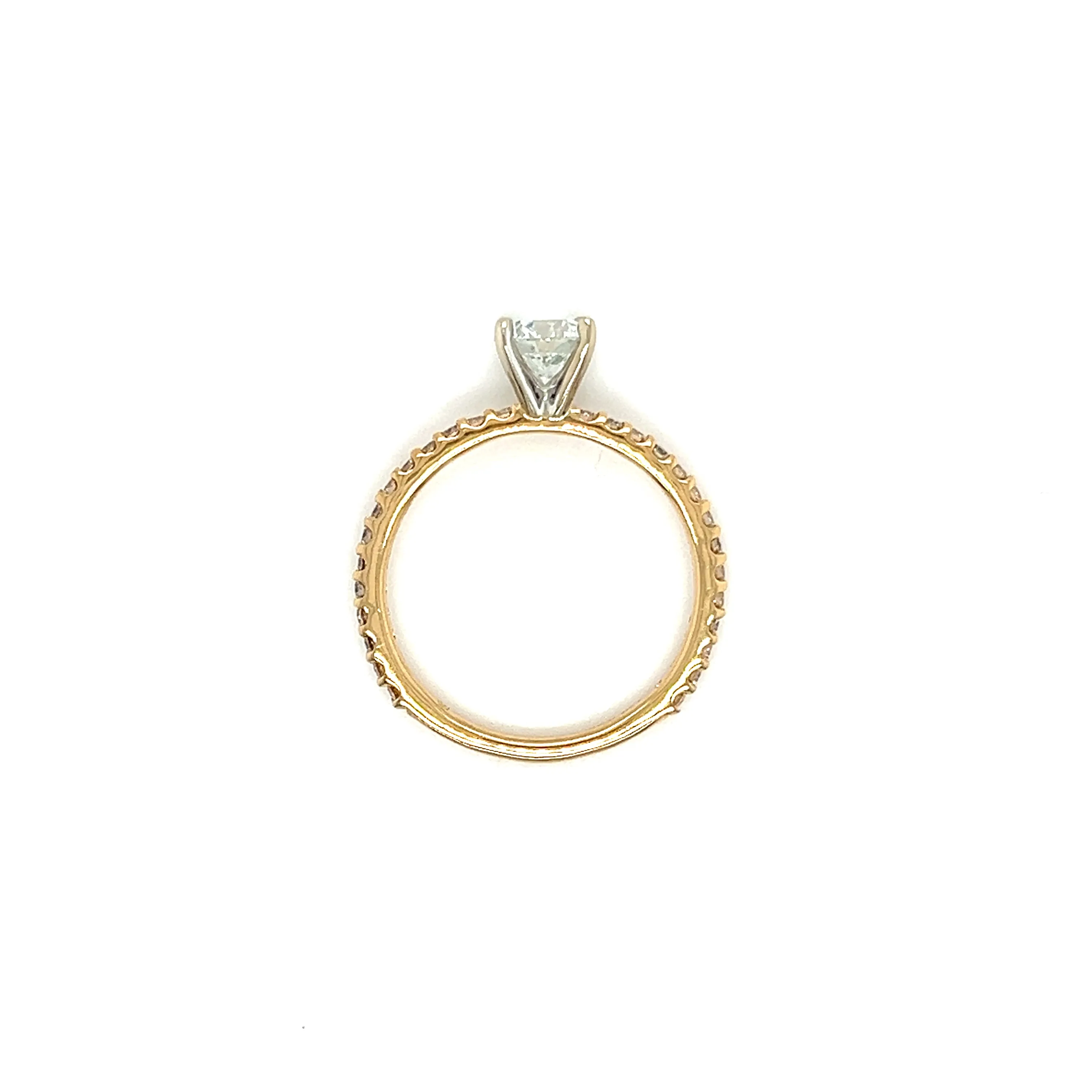 Solitaire Diamond Ring with 1.06ctw of Diamonds in 14K Yellow Gold