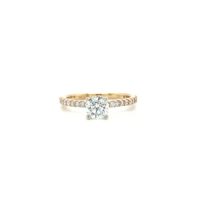 Solitaire Diamond Ring with 1.06ctw of Diamonds in 14K Yellow Gold