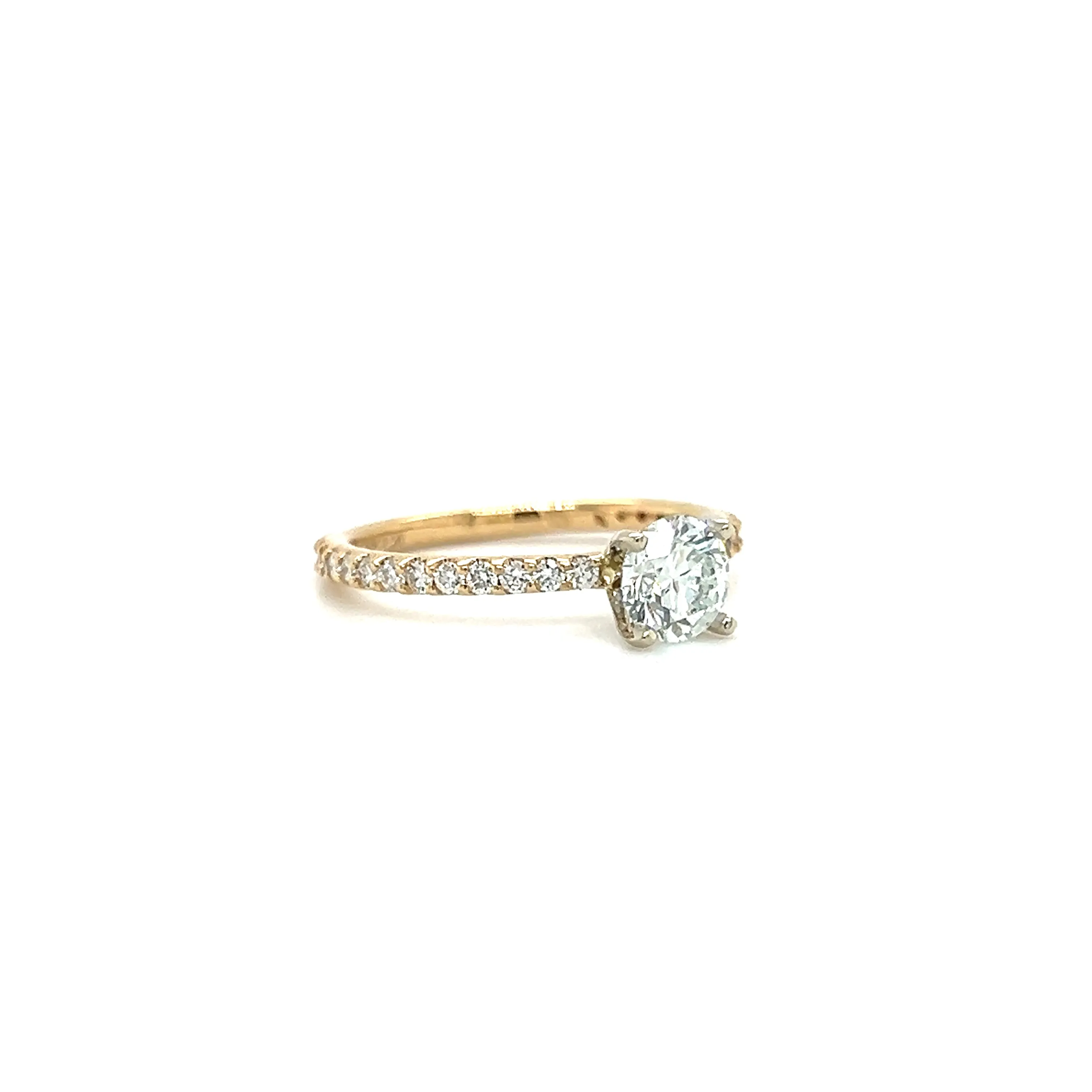 Solitaire Diamond Ring with 1.06ctw of Diamonds in 14K Yellow Gold