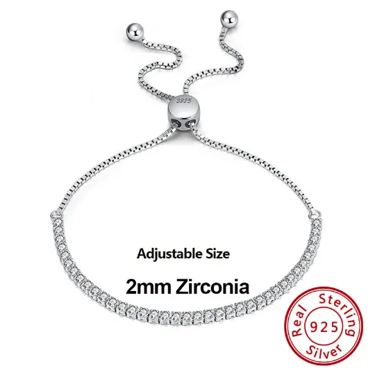 Sterling Silver bracelet with Zircon