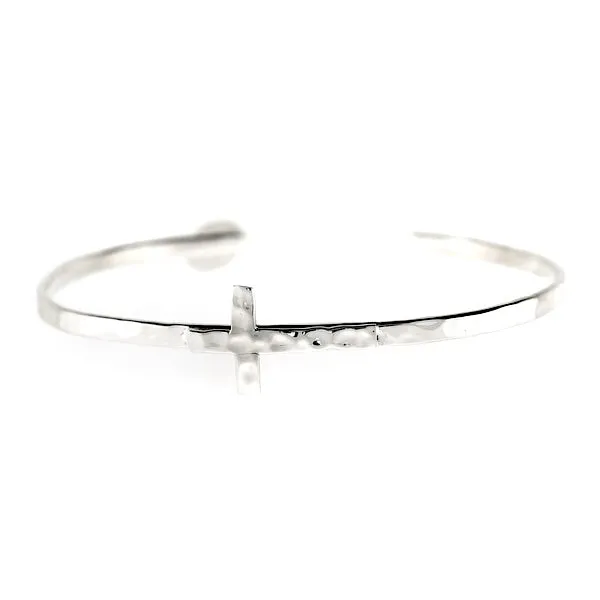 Sterling Silver Cross Cuff