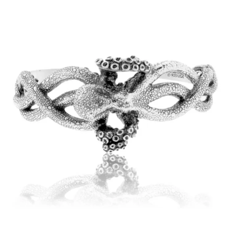 Sterling Silver Octopus Cuff Bracelet