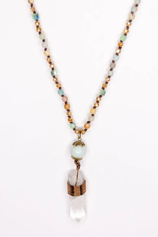 SURI PENDANT NECKLACE (AMAZONITE)