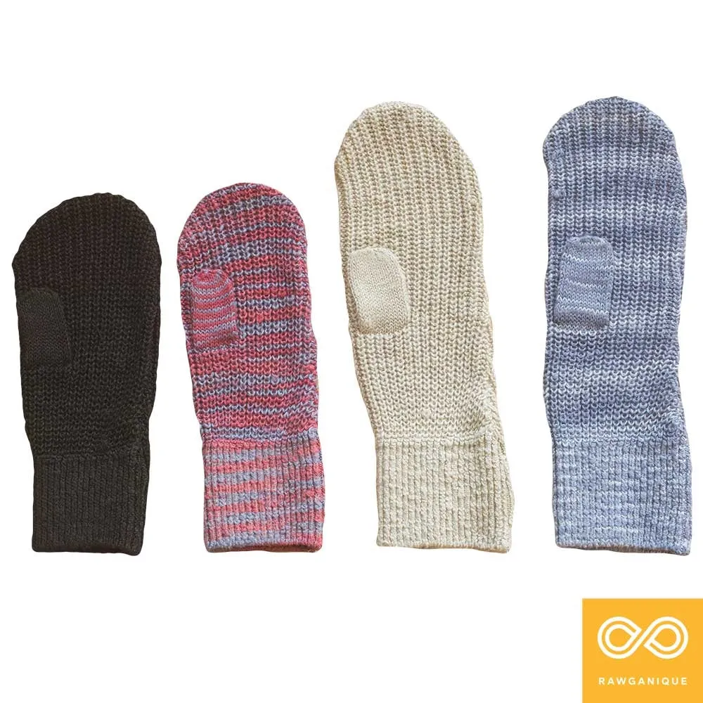 SWISS ALPINE 100% Organic Hemp Knit Mittens (Unisex) (Plastic-free)