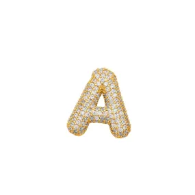 TEEK - A-Z Gold-Plated Inlaid Zircon Letter Necklace